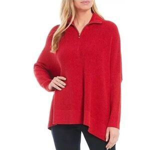 Tommy Bahama‎ Sweater Women's Bonita Half Zip Shimmer Poncho Pullover Size L/XL